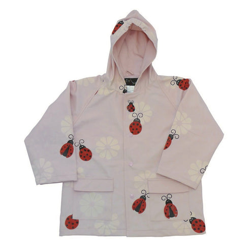 Big Girls Pink Lady Bug Rain Coat 8-10 - SophiasStyle.com